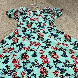 multicolor floral girls dress
